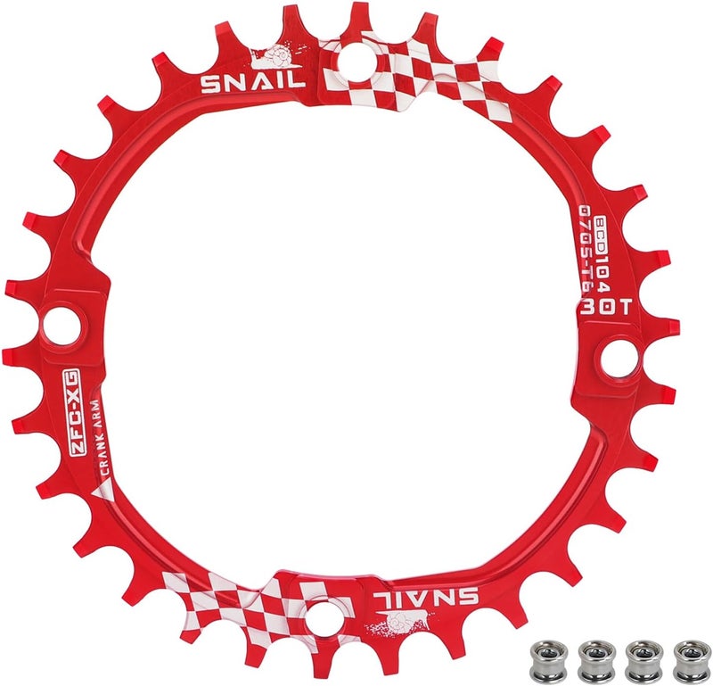 BESNIN Chainring 104 BCD Chainring 30T 32T 34T 36T 38T 40T 42T 44T 46T 48T 50T 52T Narrow Wide Tooth Round Chainring for 7/8/9/10/11/12 Speed MTB BMX Road Bike - Image 1